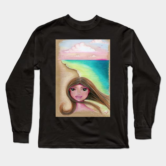 Beach Girl Long Sleeve T-Shirt by 1Redbublppasswo